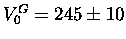 $V_0^G=245\pm10$