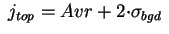 \(\; j_{top}=Avr+2{\cdot}\sigma_{bgd}\; \)